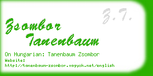 zsombor tanenbaum business card